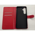 Samsung Galaxy S25 FE Wallet Case – Red PU Leather Flip Cover, Card Slots